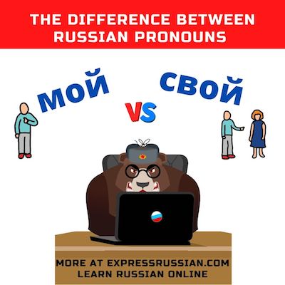 Difference between мой and свой - Russian Pronouns